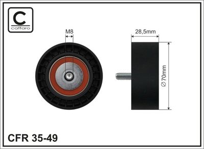 Įtempiklio skriemulys, V formos rumbuotas diržas