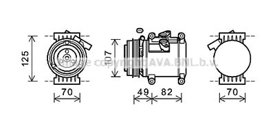 AVA QUALITY COOLING Compressor, airconditioning (CTK039)