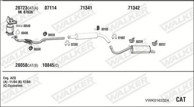 SISTEM DE ESAPAMENT WALKER VWK016332A