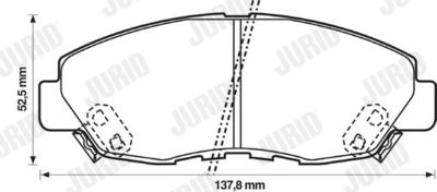 JURID 572349J Тормозные колодки и сигнализаторы для HONDA ACCORD IV (CB) 2.2 i 16V Automatik (CB7)