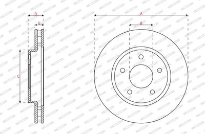 BREMSSCHEIBE FERODO DDF1803C 2
