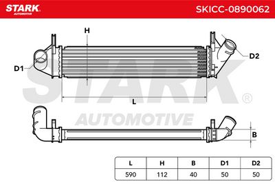 интеркулер (охладител за въздуха на турбината) STARK SKICC-0890062
