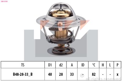 TERMOSTAT LICHID RACIRE KW 580319S