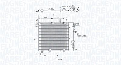 Condenser, air conditioning 350203885000