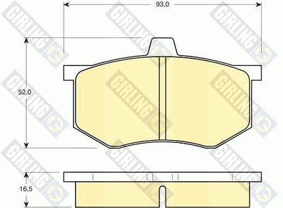 Комплект тормозных колодок, дисковый тормоз GIRLING 6108011 для SEAT 127