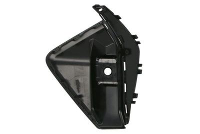 Voorbumper afdekking Voor Links (met parkeersensor gaten, plastic, zwart) past: AUDI Q4 03.21-