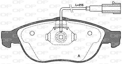OPEN PARTS BPA0660.22 Тормозные колодки и сигнализаторы  для ALFA ROMEO GIULIETTA (940_) 1.4 TB (940FXA1A)