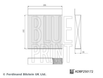 Филтър купе (поленов филтър) BLUE PRINT ADBP250172