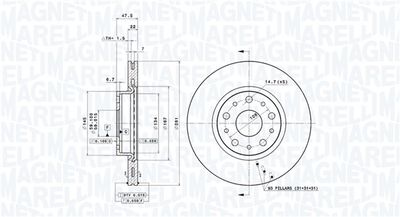 спирачен диск MAGNETI MARELLI 360406029101