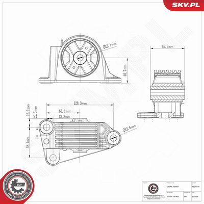 SUPORT MOTOR ESEN SKV 75SKV181 5