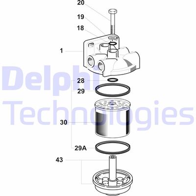 Топливный фильтр DELPHI 5836B020 для CARBODIES FL2