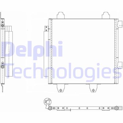 DELPHI TSP0225643 Радиатор кондиционера  для PEUGEOT 107 (Пежо 107)