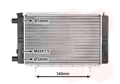 Радиатор, охлаждение двигателя VAN WEZEL 43002022 для RENAULT 18