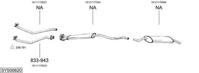 Изпускателна система BOSAL SYS00620