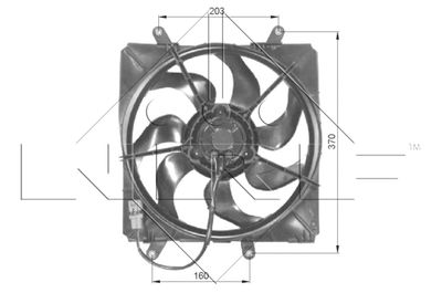 Вентилятор, охлаждение двигателя NRF 47054 для TOYOTA AVENSIS