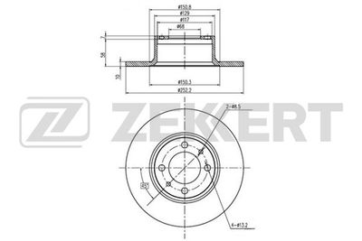 Тормозной диск ZEKKERT BS-5839 для LADA 1200-1600