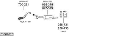 Układ wydechowy BOSAL SYS26312