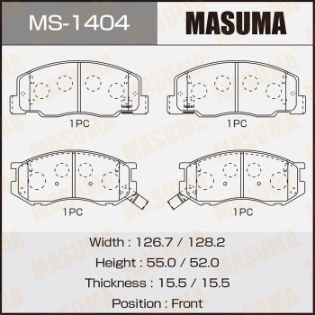 MASUMA MS-1404 Ремкомплект барабанных колодок для TOYOTA PREVIA I (_R1_, _R2_) 2.4 4WD (TCR21_, TCR20_)
