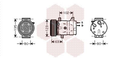 VAN WEZEL Compressor, airconditioning (4300K440)