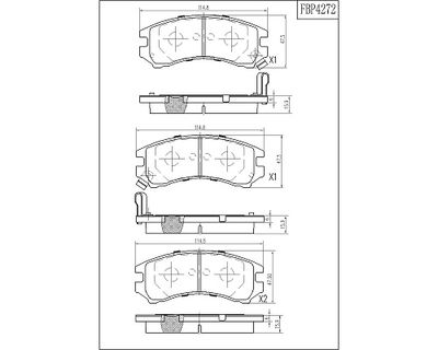 Комплект тормозных колодок, дисковый тормоз FI.BA FBP4272 для SUZUKI SWIFT