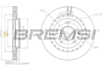 BREMSI CD7399V Тормозные диски  для MITSUBISHI PAJERO (Митсубиши Пажеро)