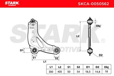 носач, окачване на колелата STARK SKCA-0050562