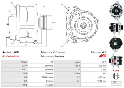 GENERATOR / ALTERNATOR AS-PL A9029 4