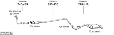 Układ wydechowy BOSAL SYS05214