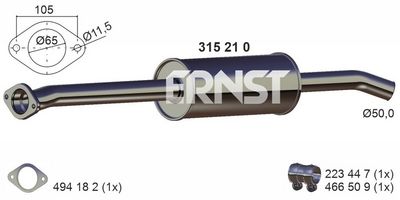 VORSCHALLDäMPFER ERNST 315210