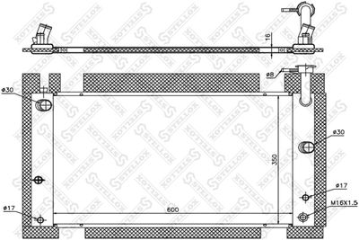 Радиатор, охлаждение двигателя STELLOX 10-26333-SX для TOYOTA PRIUS