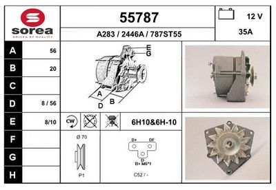 Генератор EAI 55787 для MERCEDES-BENZ PULLMANN