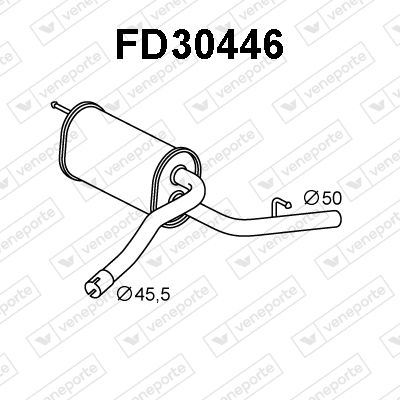 Глушитель выхлопных газов конечный VENEPORTE FD30446 для FORD TOURNEO