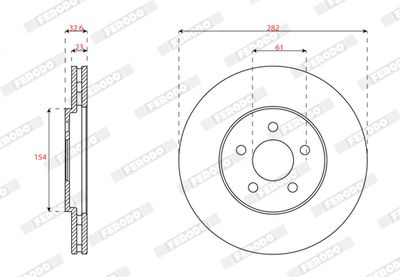 Tarcza hamulcowa FERODO DDF2165