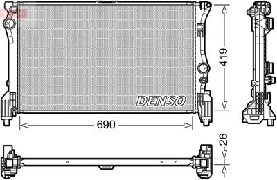 Kylare, motorkylning DENSO DRM17112