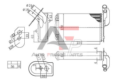AUTO FRANCE PARTS Heat Exchanger, interior heating