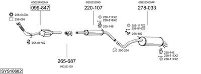 Układ wydechowy BOSAL SYS10682