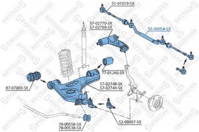 напречна кормилна щанга STELLOX 55-00054-SX