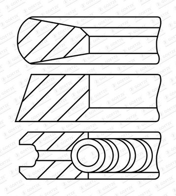 Set segmenti piston GOETZE ENGINE 08-449600-00