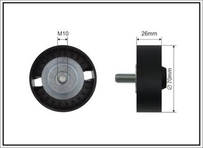 rolka kierunkowa / prowadząca, pasek klinowy zębaty CAFFARO 422-137SC