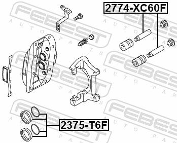 Repair Kit, brake caliper 2375-T6F