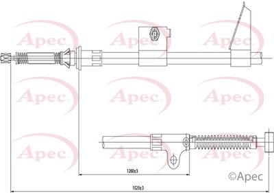 Cable Pull, parking brake APEC CAB1563