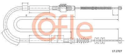 Тросик, cтояночный тормоз COFLE 17.2727 для OPEL FRONTERA