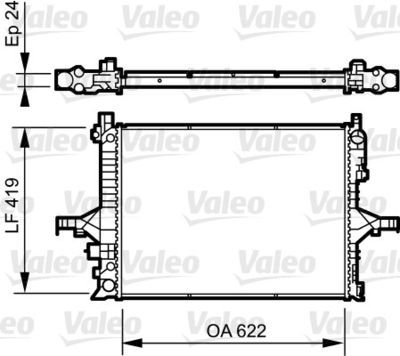 Радиатор, охлаждение двигателя VALEO 735237 для VOLVO V70