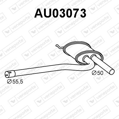 VENEPORTE AU03073 Глушитель выхлопных газов  для AUDI A4 (Ауди А4)