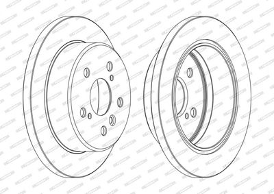 Remschijf set (2 stuks) Achter Links/Rechts past: LEXUS ES, RX  TOYOTA AVALON, CAMRY, HARRIER, HIGHLANDER / KLUGER, SOLARA 2.0-3.5 06.91-09.12