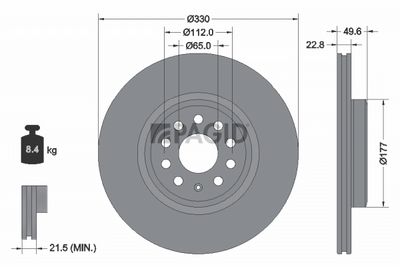 спирачен диск PAGID 56271NC