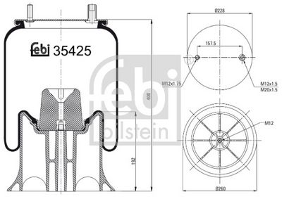 BURDUF SUSPENSIE PNEUMATICA FEBI BILSTEIN 39425