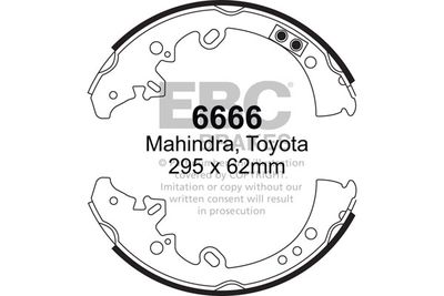 Комплект тормозных колодок EBC Brakes 6666 для TOYOTA HILUX