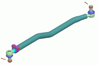 Stuurstang in lengterichting (L-1062mm) past: SCANIA 4, G I, P I, R I 01.96-05.19