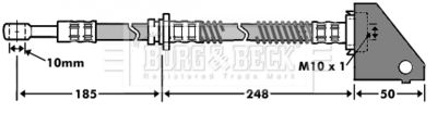BORG & BECK BBH7462 Тормозной шланг  для HYUNDAI TUCSON (Хендай Туксон)